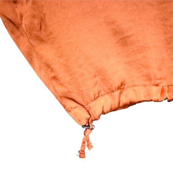 DKNY Satin Womens Drawstring Cargo Jogger Pants Sz 4 Copper - Picture 5 of 10